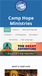 Mobile Screenshot of camphopeministries.org